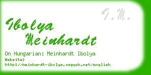 ibolya meinhardt business card